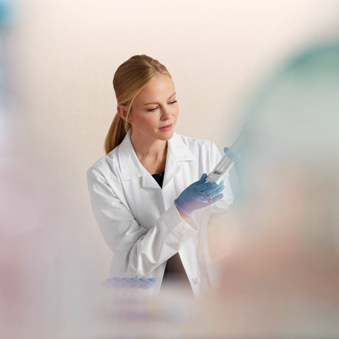 Laboratory scientist conducting outcome-focused pharmaceutical research